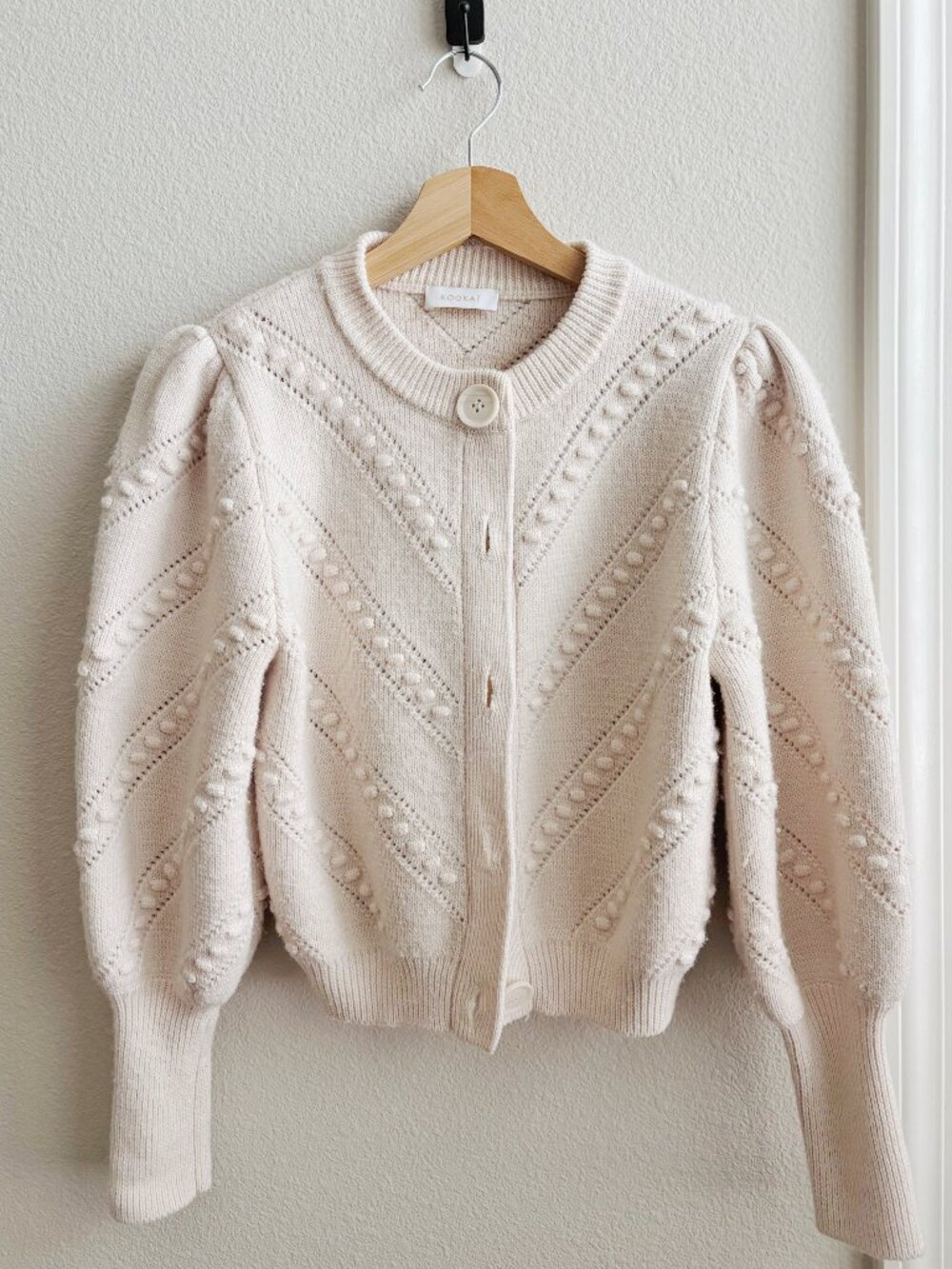 Kookai Puff Sleeve Wool Blend Sweater - Size 1 (2-4 US)